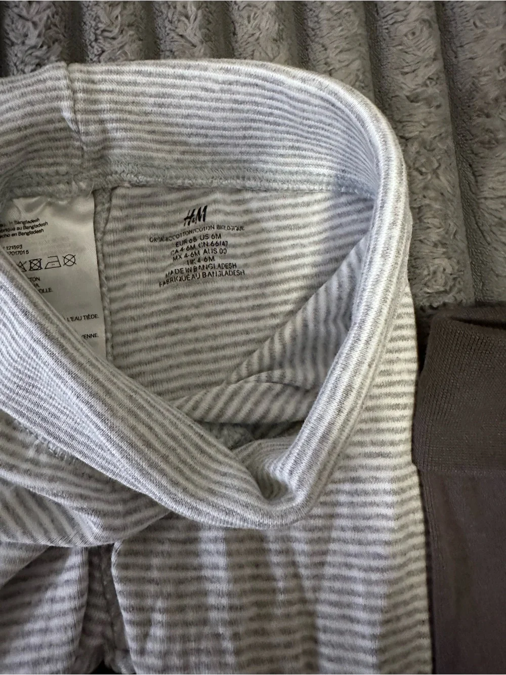 H&M Baby Footed Pants Bundle - Neutral Gray, Charcoal & Blush Pink